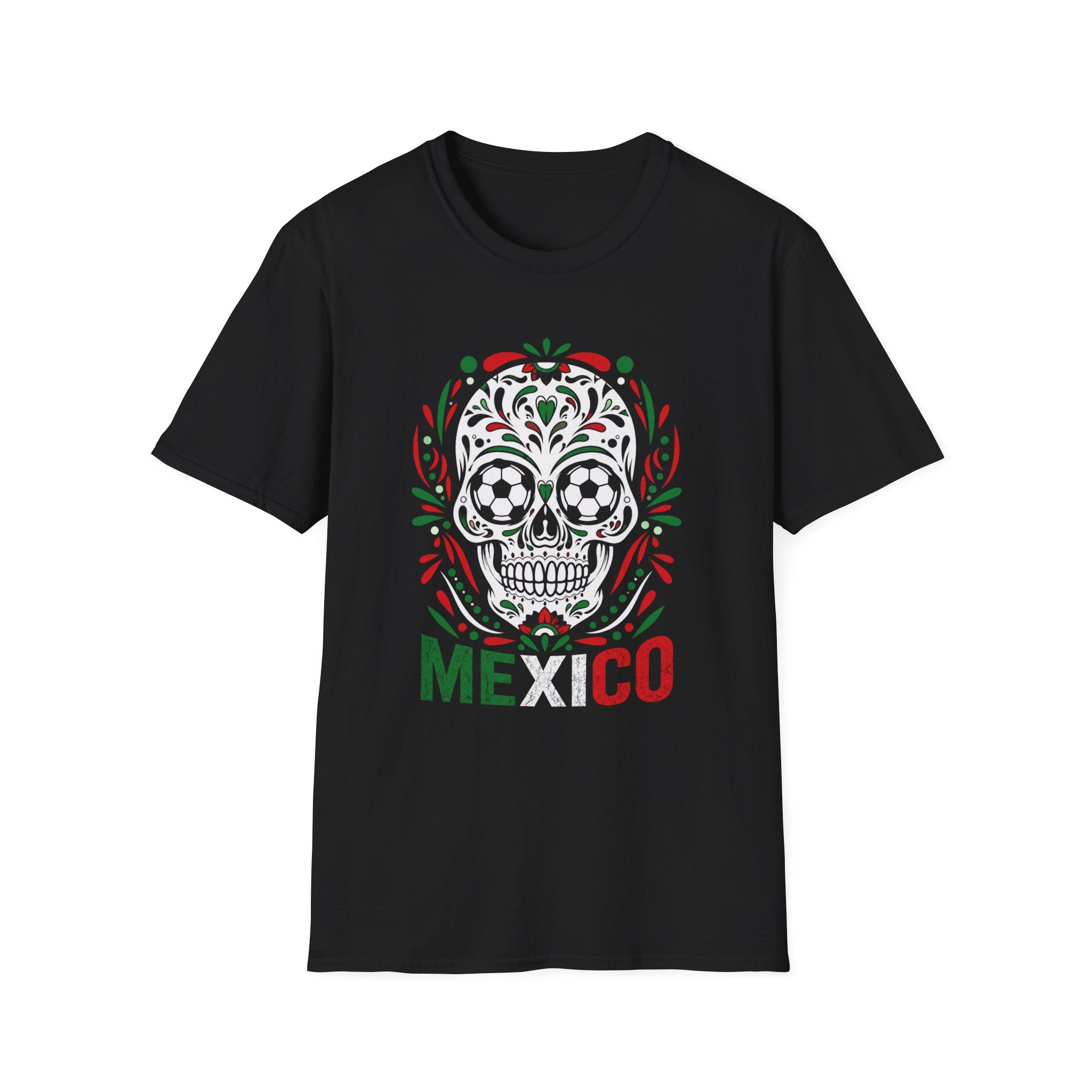 Mexico Soccer Sugar Skull T‑Shirt