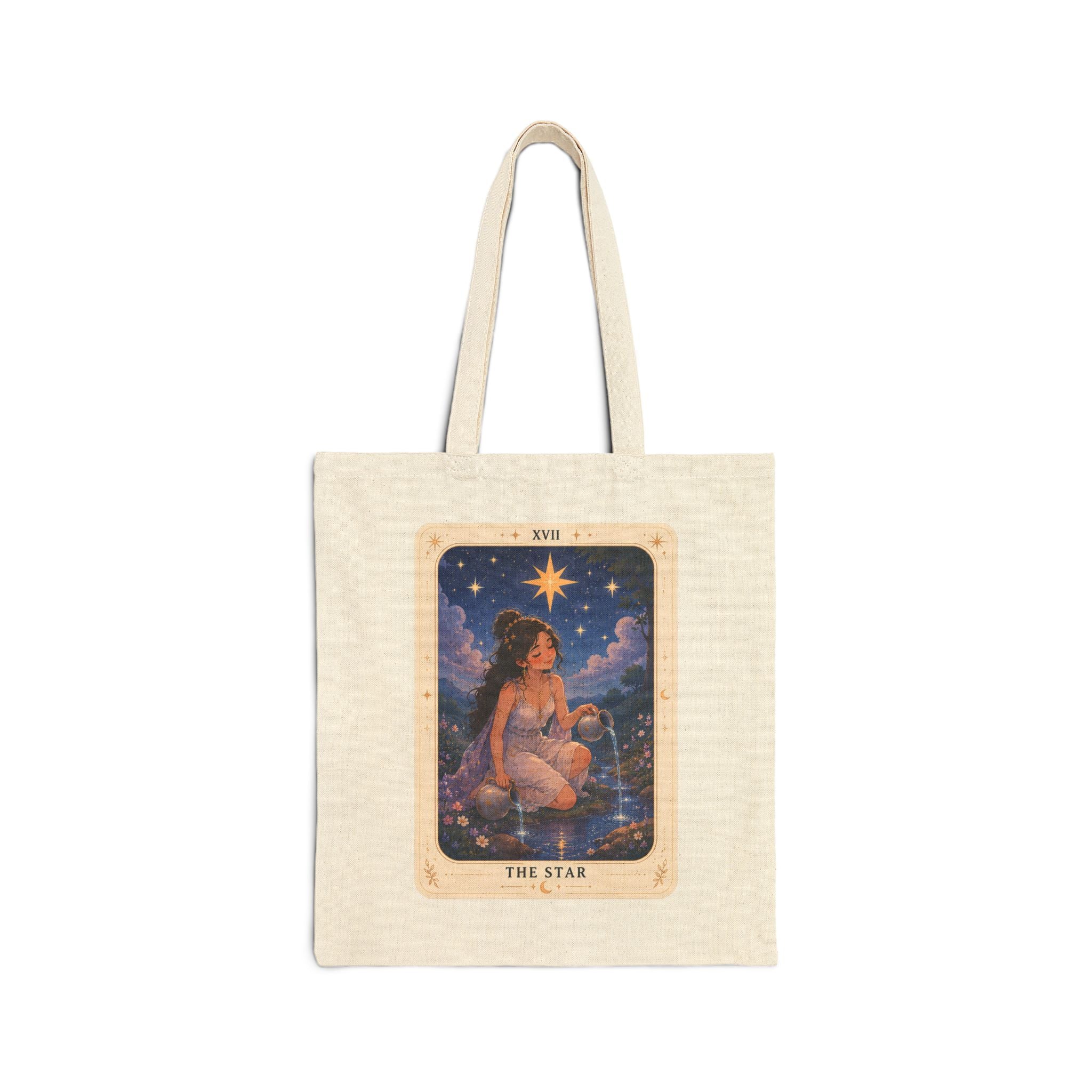 Tarot 'The Star' Cotton Tote — Mystical Astrology Canvas Bag