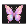 Pastel Jewel Butterfly Canvas Art – Pink & Purple Matte Stretched Wall Decor