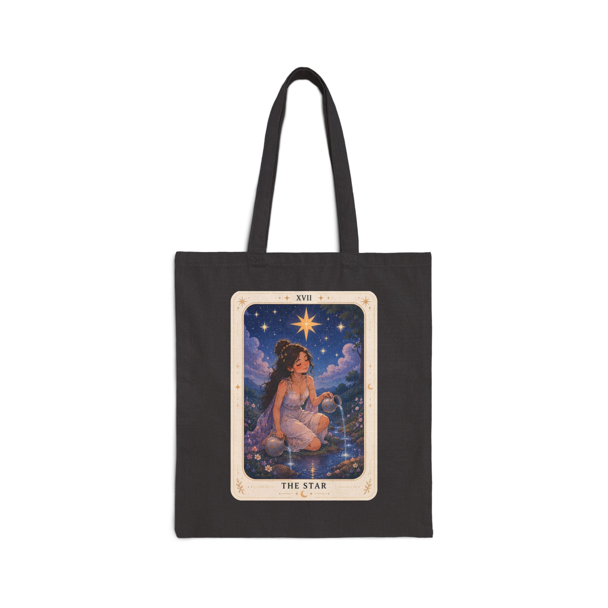 Tarot 'The Star' Cotton Tote — Mystical Astrology Canvas Bag