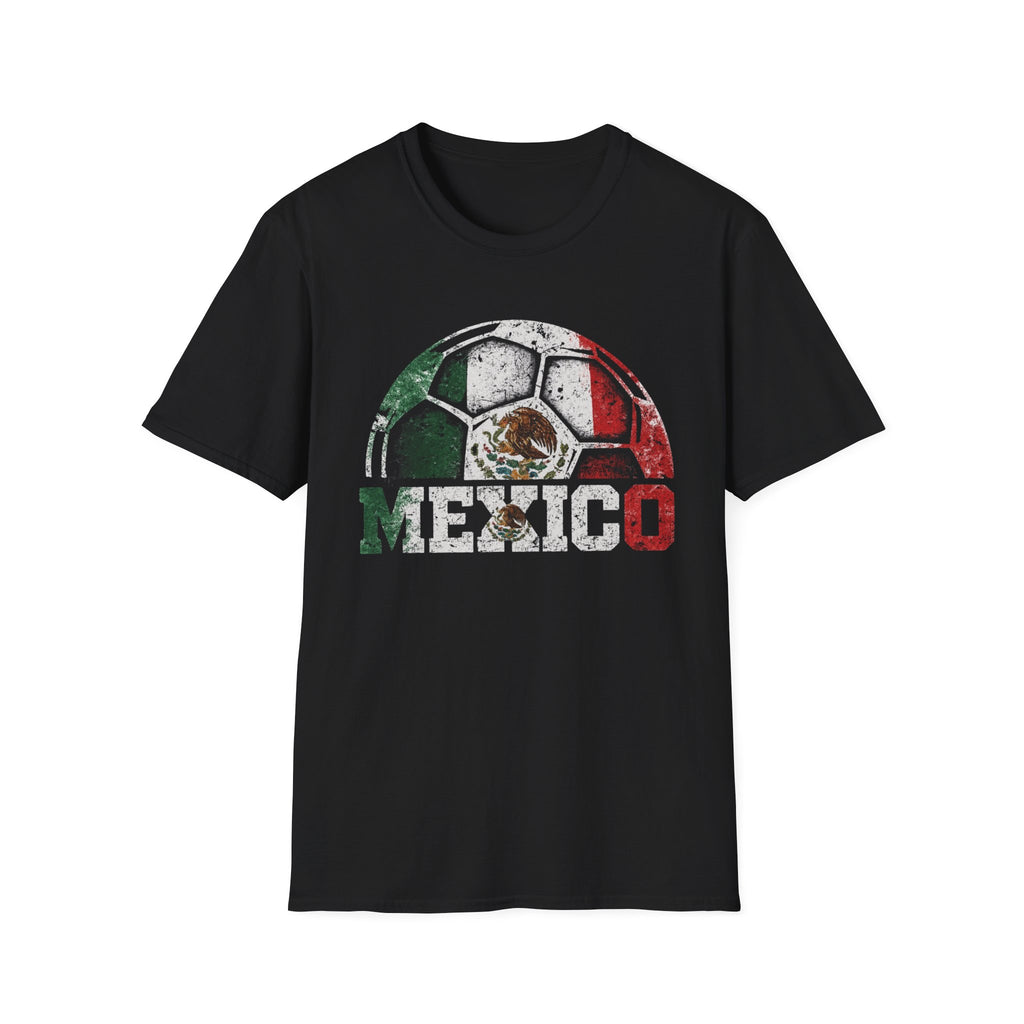Mexico Soccer Ball T-Shirt — Vintage Mexican Flag Football Tee