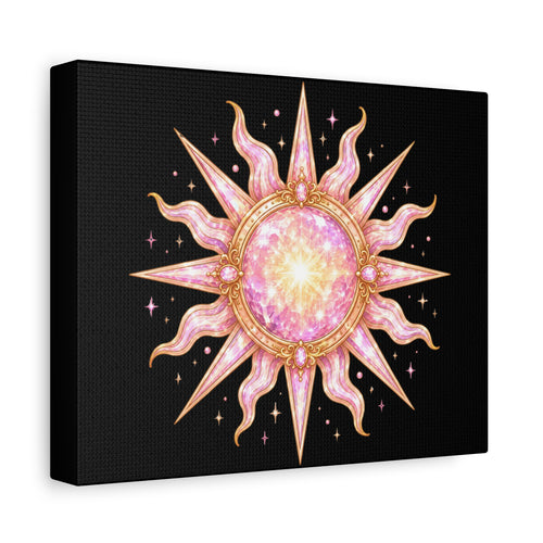 Celestial Pink Sun Canvas