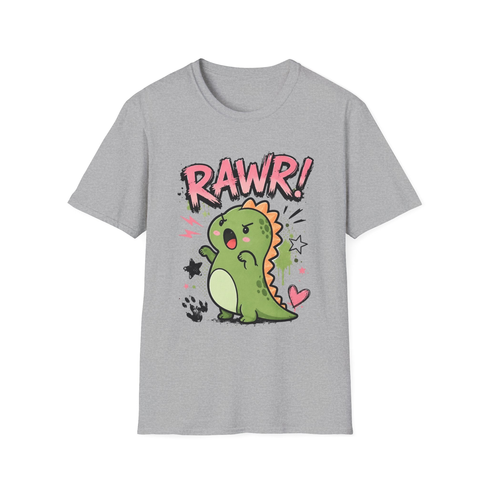 Rawr! Cute Dino T-Shirt — Playful Cartoon Dinosaur Graphic Tee