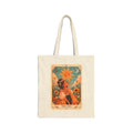 Tarot 'The Sun' Canvas Tote Bag — Vintage Sunflower Boho Market Bag