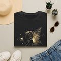 Fairy Silhouette T-Shirt — Gold Sparkle Fairy Wings Graphic Tee