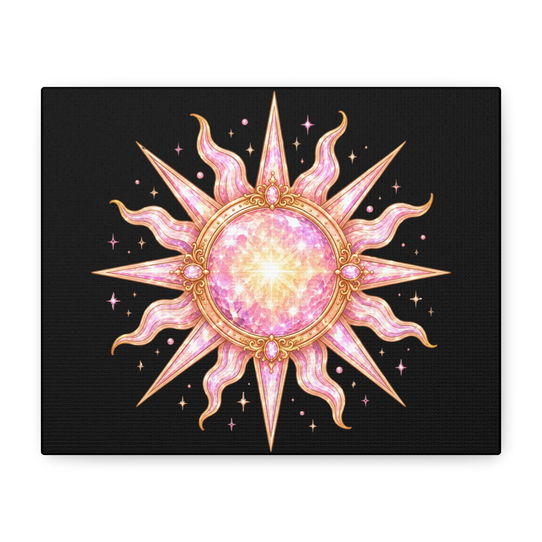 Celestial Pink Sun Canvas