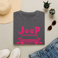 Jeep Girl Paw Print T-Shirt — Pink Jeep Graphic Tee for Women