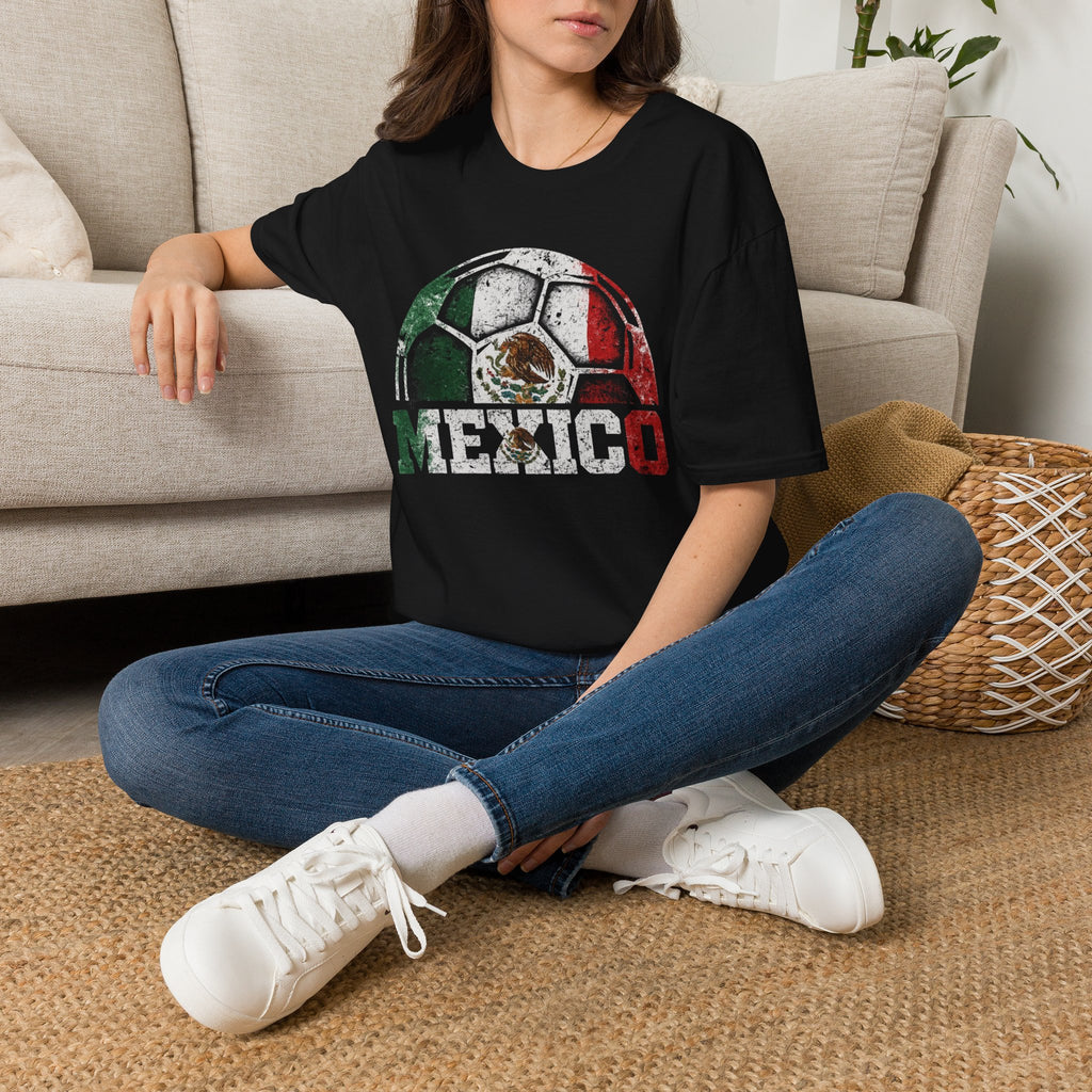 Mexico Soccer Ball T-Shirt — Vintage Mexican Flag Football Tee