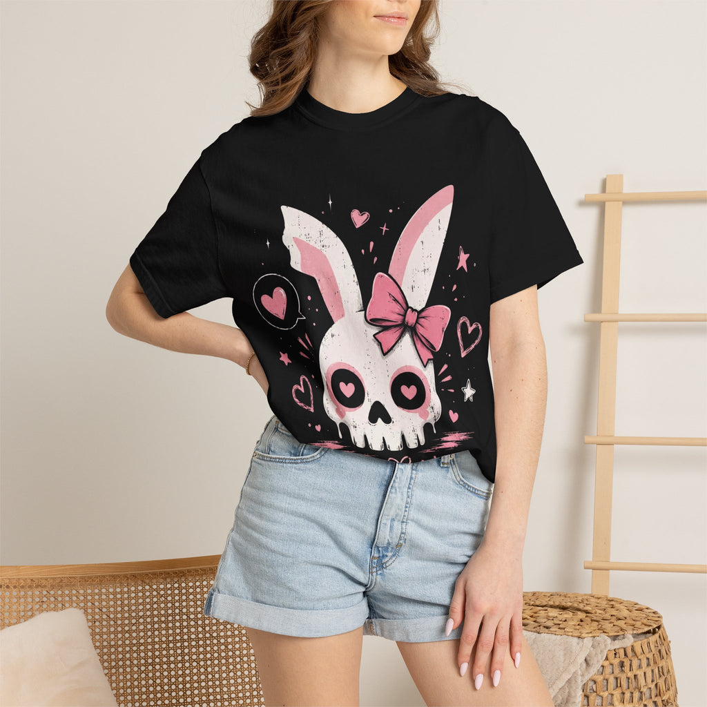 Skull Bunny T-Shirt — Cute Goth Bunny Graphic Tee